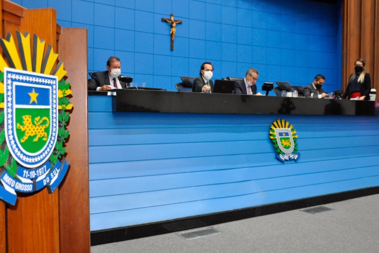 Imagem: As sessões realizadas por videoconferência são conduzidas pela Mesa Diretora, do plenário Júlio Maia