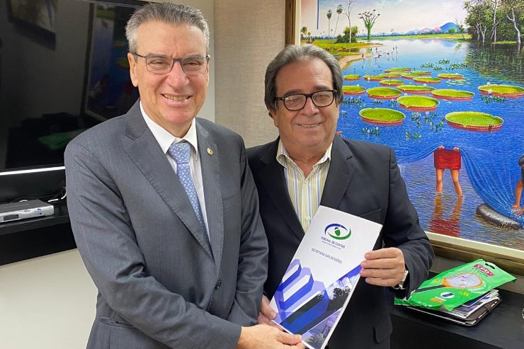 Imagem: Deputado Paulo Corrêa se encontrou, nesta quinta-feira, com o conselheiro Iran Coelho das Neves