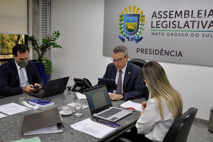 Imagem: Sessão plenária remota foi conduzida pelo presidente Paulo Corrêa