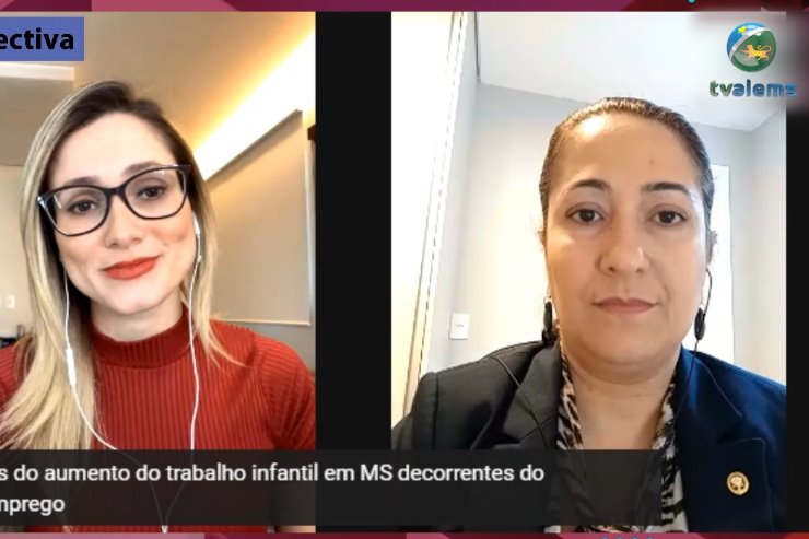 Imagem: Débora Paulino, defensora pública, é entrevistada pela TV ALEMS