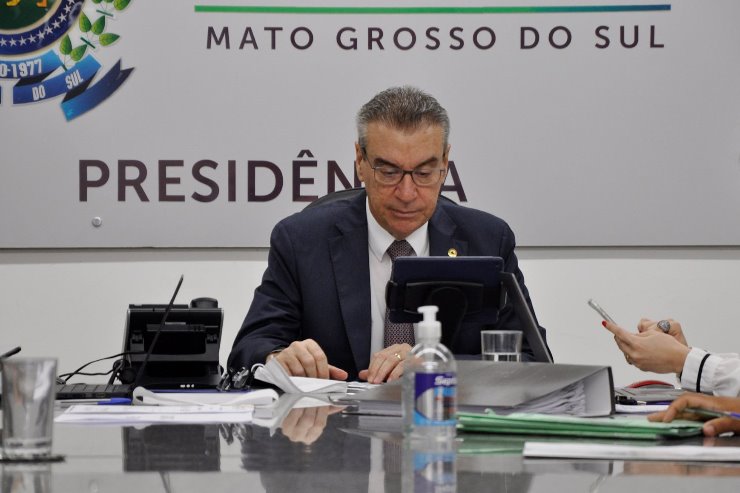 Imagem: A primeira sessão virtual da ALEMS foi proposta pelo presidente Paulo Corrêa