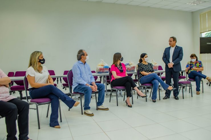 Imagem: Deputado Coronel David durante evento na Casa da Mulher Brasileira, em Campo Grande 