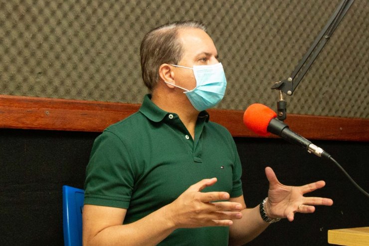 Imagem: Deputado Estadual Coronel David em entrevista no município de Fátima do Sul 