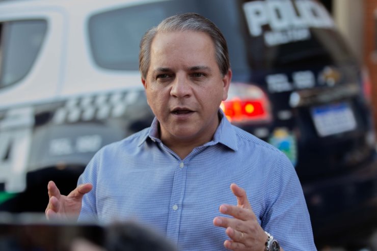 Imagem: Deputado Coronel David durante solenidade de lançamento do programa “Obtenção de Capacidade Operacional Plena” da PM 