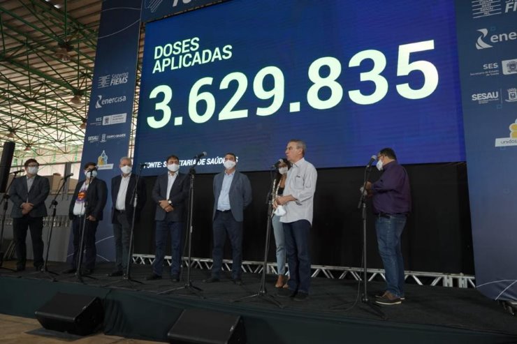 Imagem: O presidente da ALEMS, deputado Paulo Corrêa, participou do lançamento do programa Retomada Segura MS