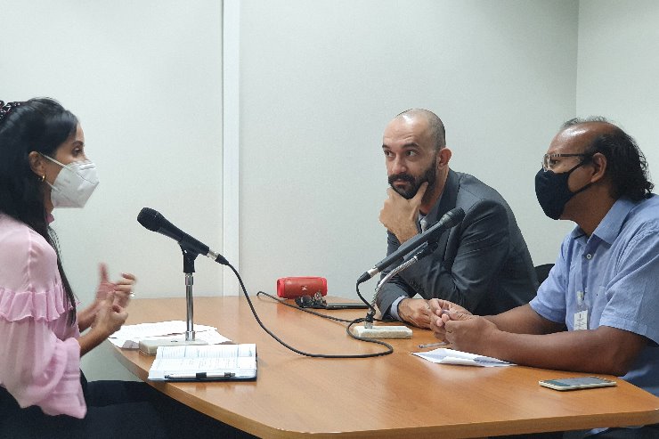 Imagem: A procuradora do Trabalho em Mato Grosso do Sul, Cláudia Noriler, conversou com os jornalistas Paulo Radamés e Osvaldo Júnior