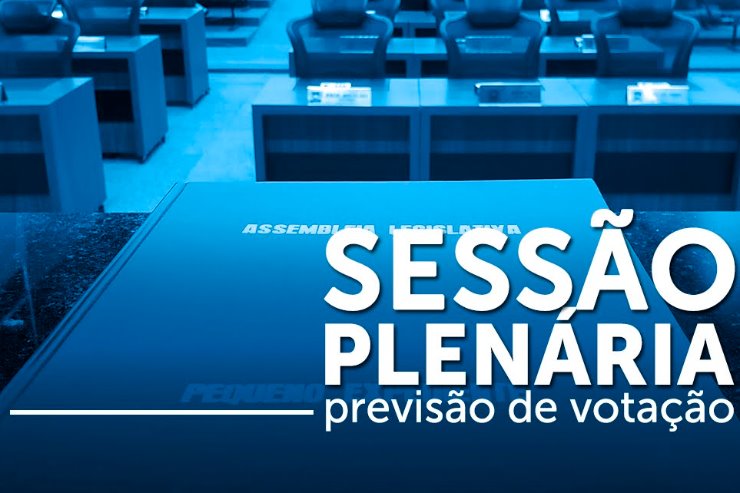 Imagem: Sessão plenária tem início às 9h com abertura para participação presencial e com transmissão ao vivo pelos canais de comunicação