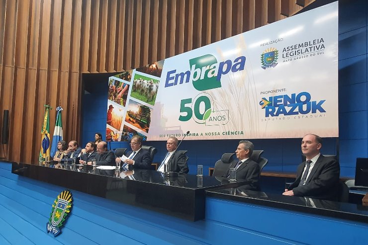 Imagem: Sessão solene homenageou as unidades da Embrapa atuantes no Mato Grosso do Sul