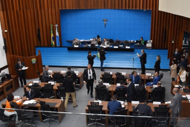 Imagem: Plenário da Assembleia Legislativa de Mato Grosso do Sul; na sessão desta terça-feira, estão pautados quatro projetos de lei