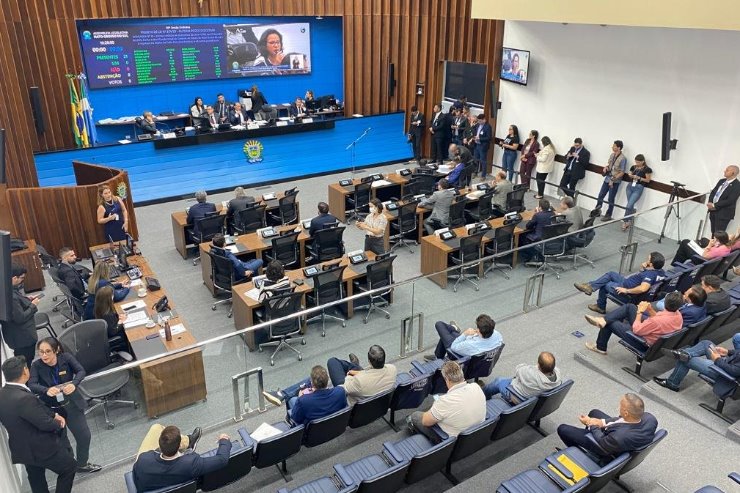 Imagem: Plenário da Assembleia Legislativa de Mato Grosso do Sul, onde são realizadas as sessões ordinárias 