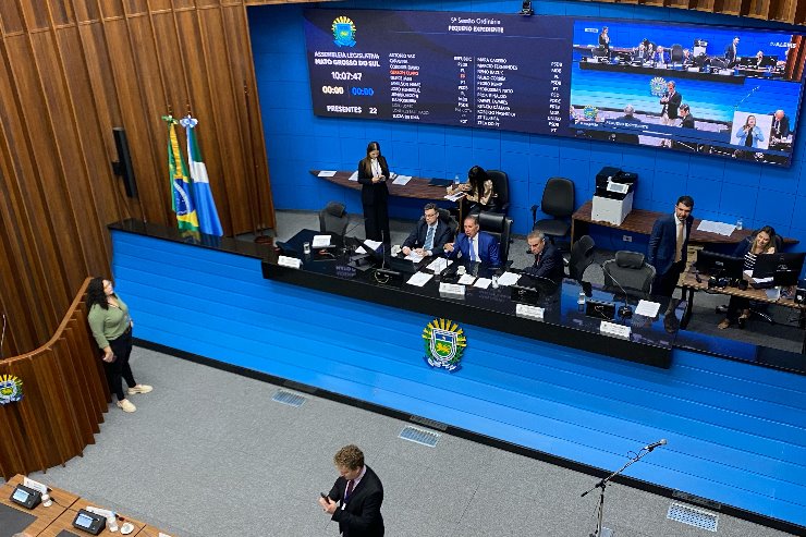 Imagem: Plenário da Assembleia Legislativa de Mato Grosso do Sul; nesta quarta-feira, devem ser votados quatro projetos