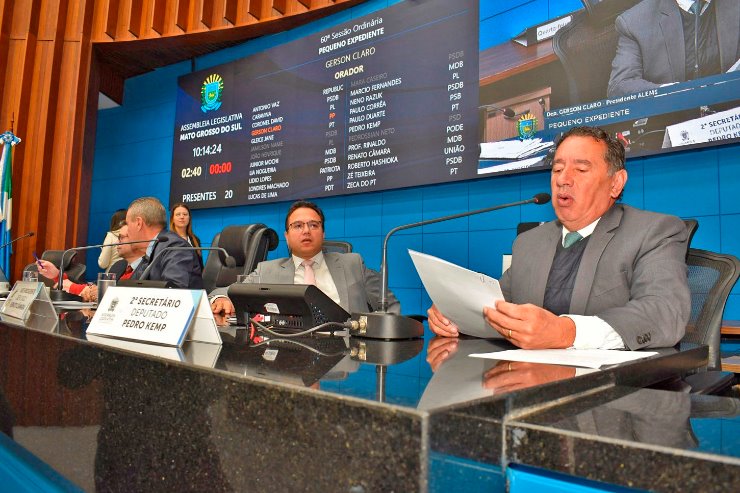 Imagem: Durante a Ordem do Dia o presidente Gerson Claro anunciou a calendarização da LDO