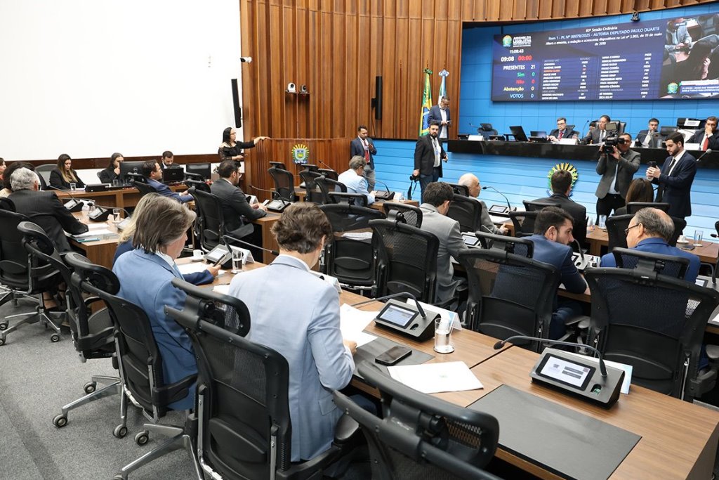 Imagem: Plenário do Palácio Guaicurus, onde são aprovados e votados os projetos pautadas na Ordem do Dia