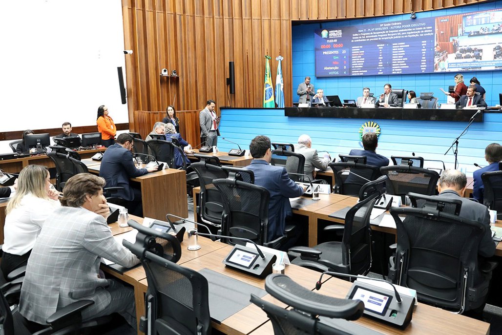 Imagem: Sessão ordinária é realizada a partir das 9h no plenário da ALEMS e é aberta ao público em geral