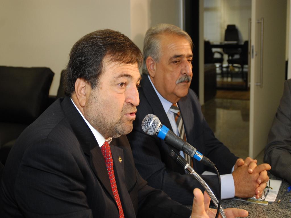 Imagem: Cesar Halum e Jerson Domingos, durante reunião da Unale