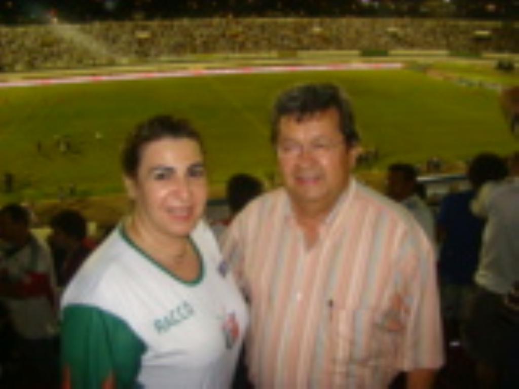 Imagem: Onevan foi ao estádio na companhia da vereadora Leila Matos