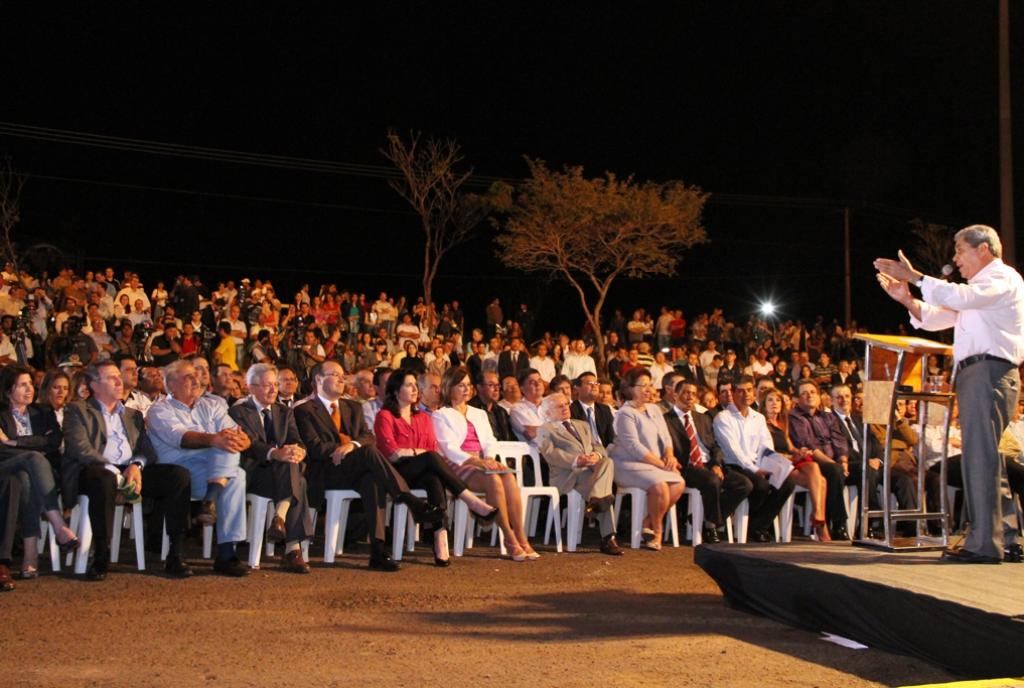 Imagem: Solenidade de lançamento das obras do Aquário do Pantanal aconteceu na segunda-feira à noite.