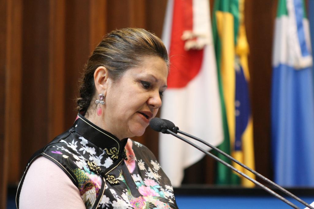 Imagem: Deputada Dione Hashioka, 2ª vice-presidente da Assembleia, foi a proponente da sessão solene.