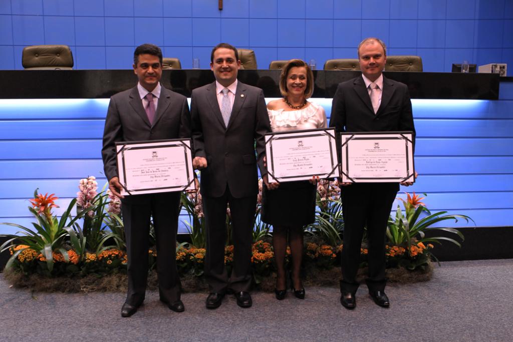 Imagem: (e/d) José João, dep. Marcio Fernandes, Lacy e Rodrigo