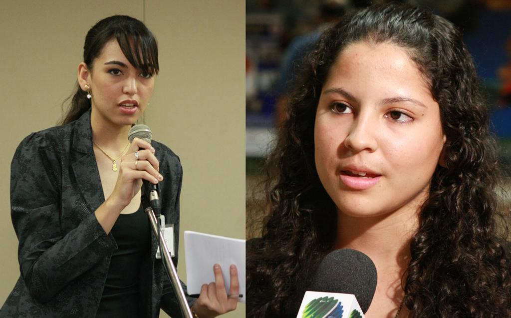 Imagem: Deputadas estudantes Talita Galvão e Vanessa Grauth representaram MS em conferência do Parlamento Juvenil do Mercosul.