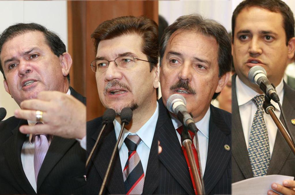 Imagem: Eduardo Rocha, Pedro Kemp, Arroyo e Marcio Fernandes são os líderes do PMDB, PT, PR e PTdoB.