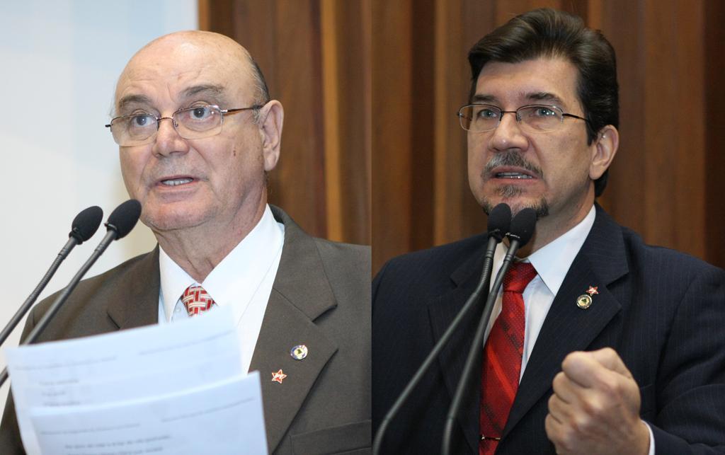 Imagem: Deputados Laerte Tetila e Pedro Kemp, respectivamente vice-líder e líder do PT.