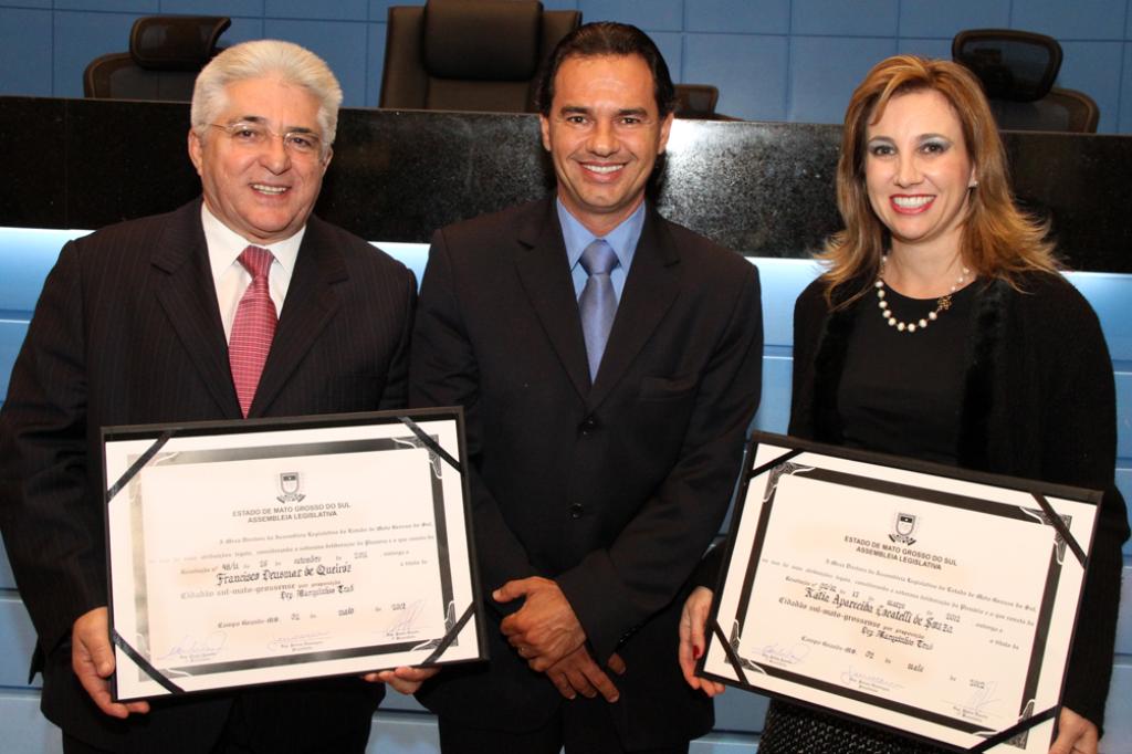 Imagem: Deputado Marquinhos Trad e seus homenageados.