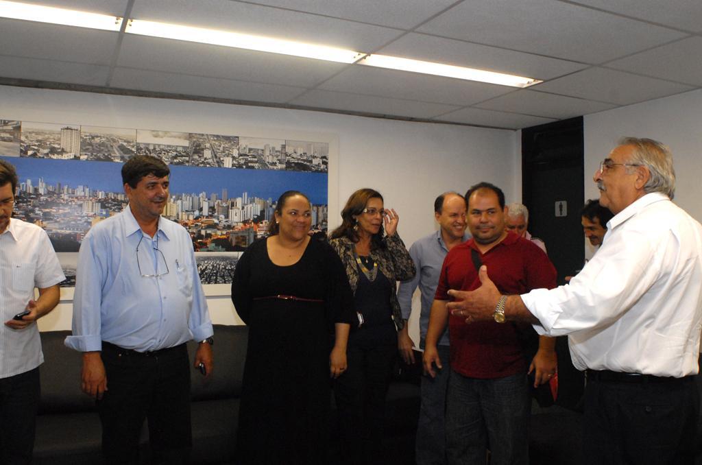 Imagem: Representantes da Fetems foram recebidos pelo presidente da AL, deputado Jerson Domingos.