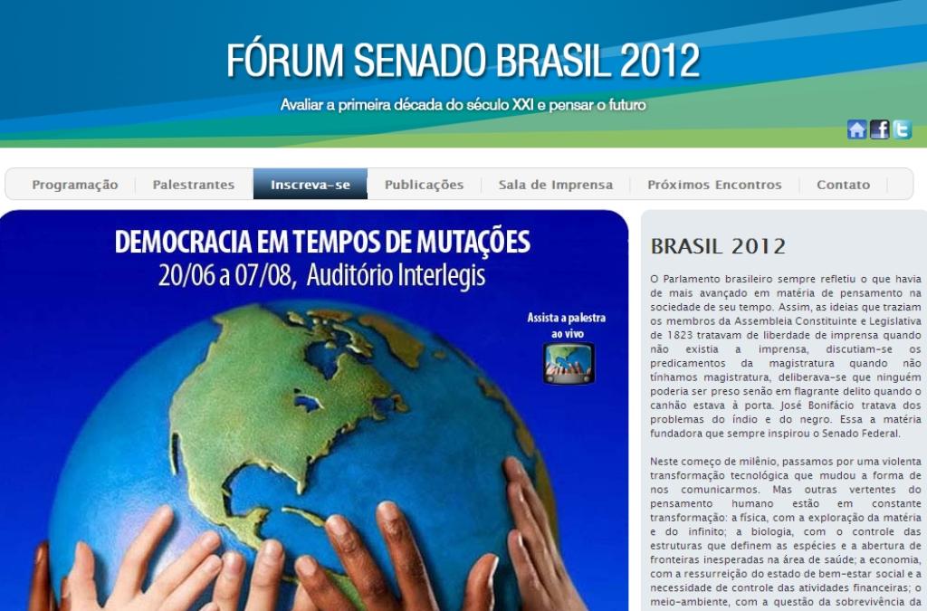 Imagem: Ciclo de debates promovido pelo Senado Federal acontecerá no auditório do Interlegis em Brasília.