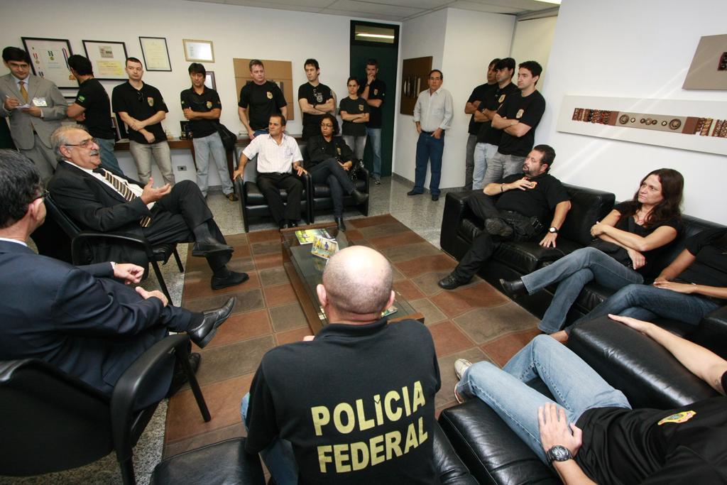 Imagem: Jerson Domingos recebeu na presidência os policiais federais, que estão em greve.