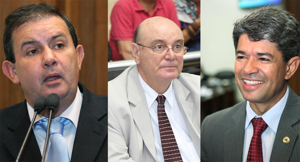 Imagem: Eduardo Rocha, Laerte Tetila e Professor Rinaldo foram indicados líderes das maiores bancadas: PMDB, PT e PSDB