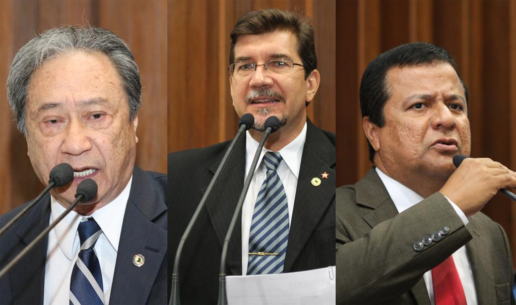 Imagem: Deputados George Takimoto, Pedro Kemp e Amarildo Cruz.