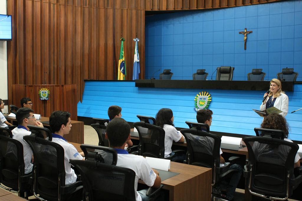 Imagem: Deputados estudantes participam da primeira sessão do 4º Parlament Jovem.