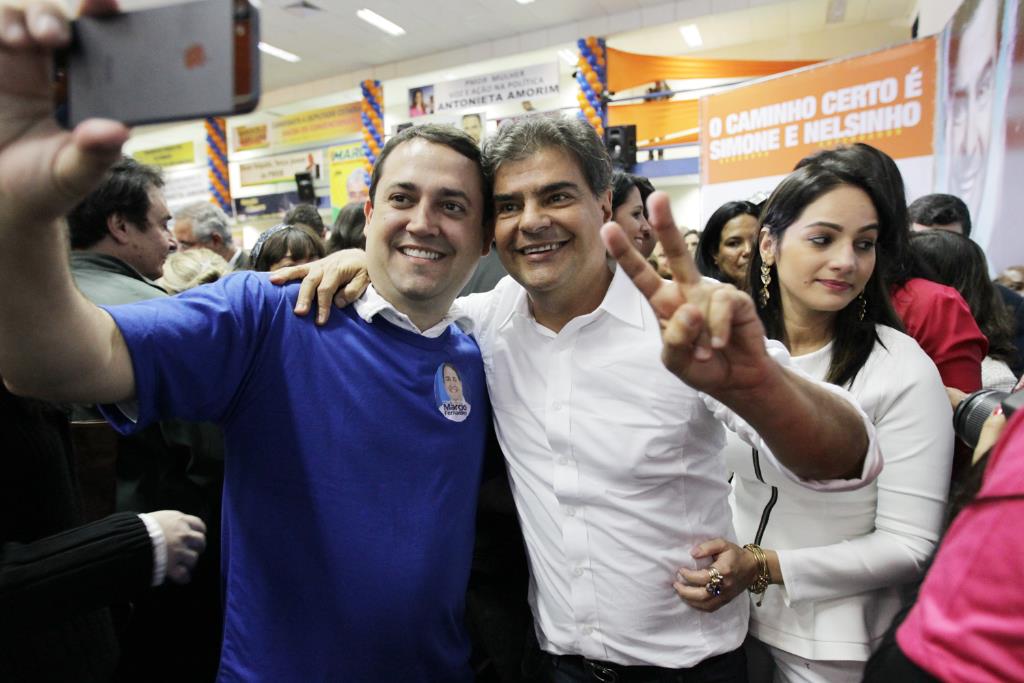 Imagem: Marcio Fernandes e pré-candidato Nelsinho durante “Selfie”