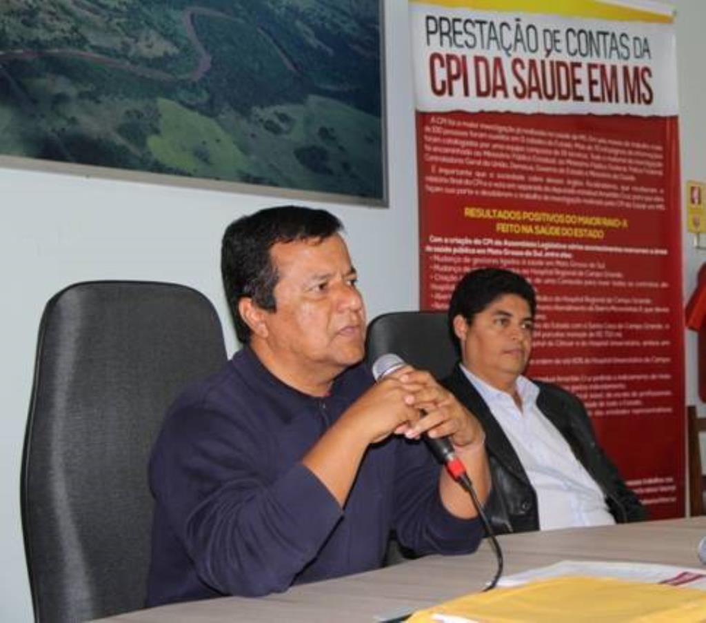 Imagem: Deputado Amarildo Cruz durante prestação de contas da CPI