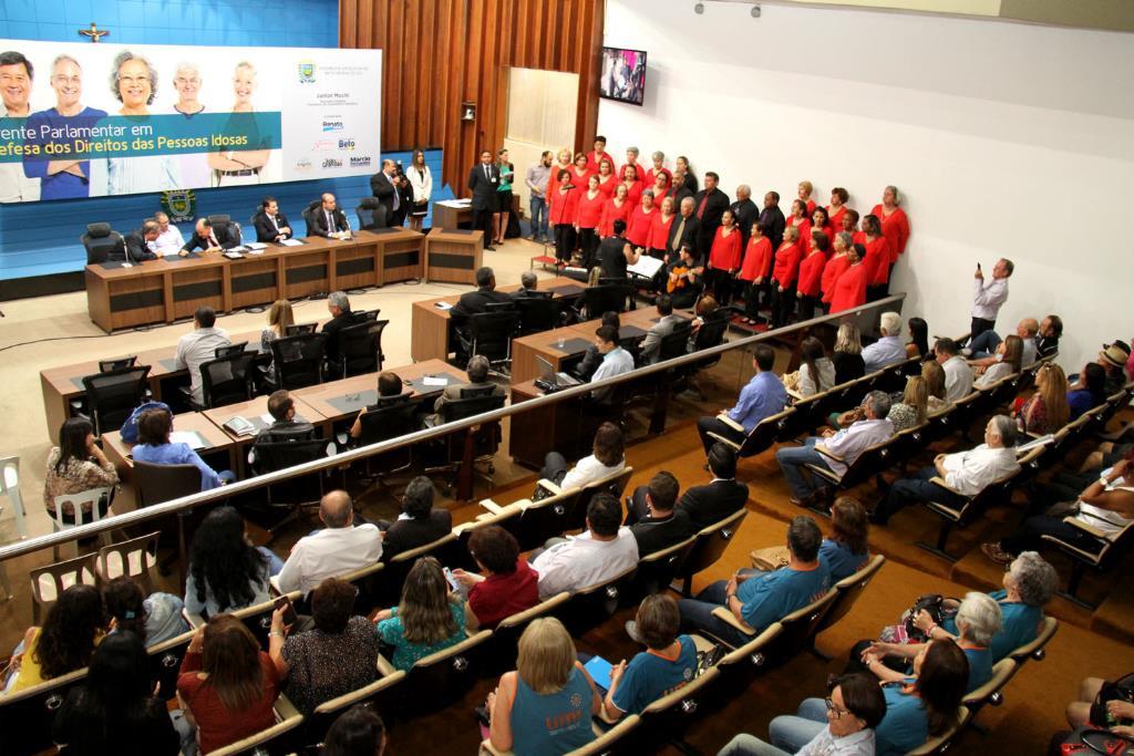 Imagem: Cerimônia de posse da Frente Parlamentar em Defesa dos Direitos da Pessoa Idosa