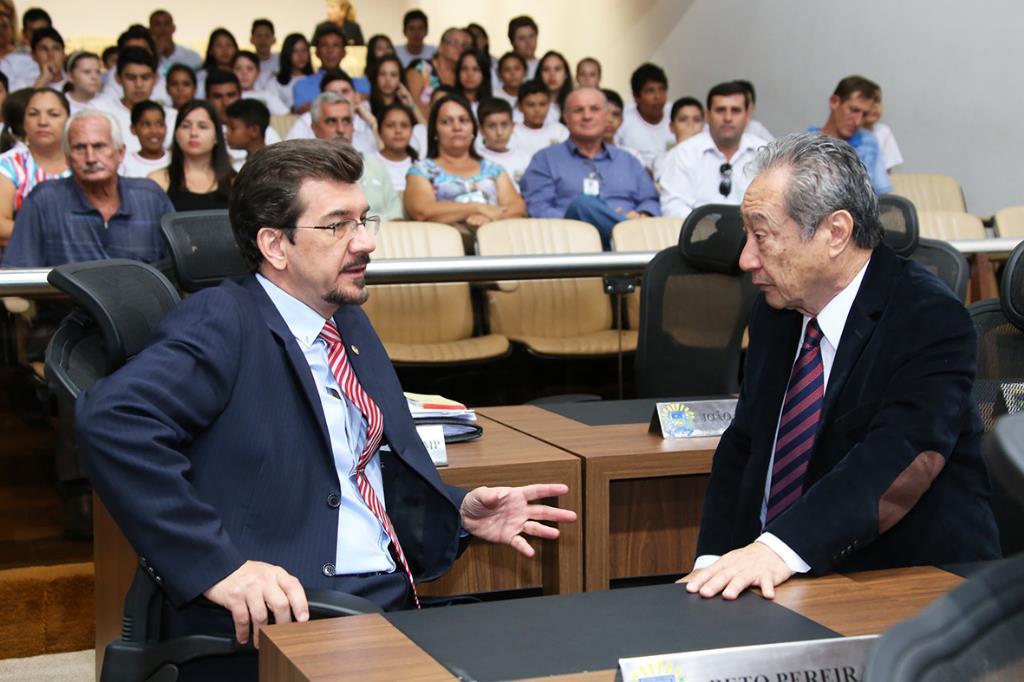 Imagem: Pedro Kemp, líder do PT na Casa de Leis e George Takimoto