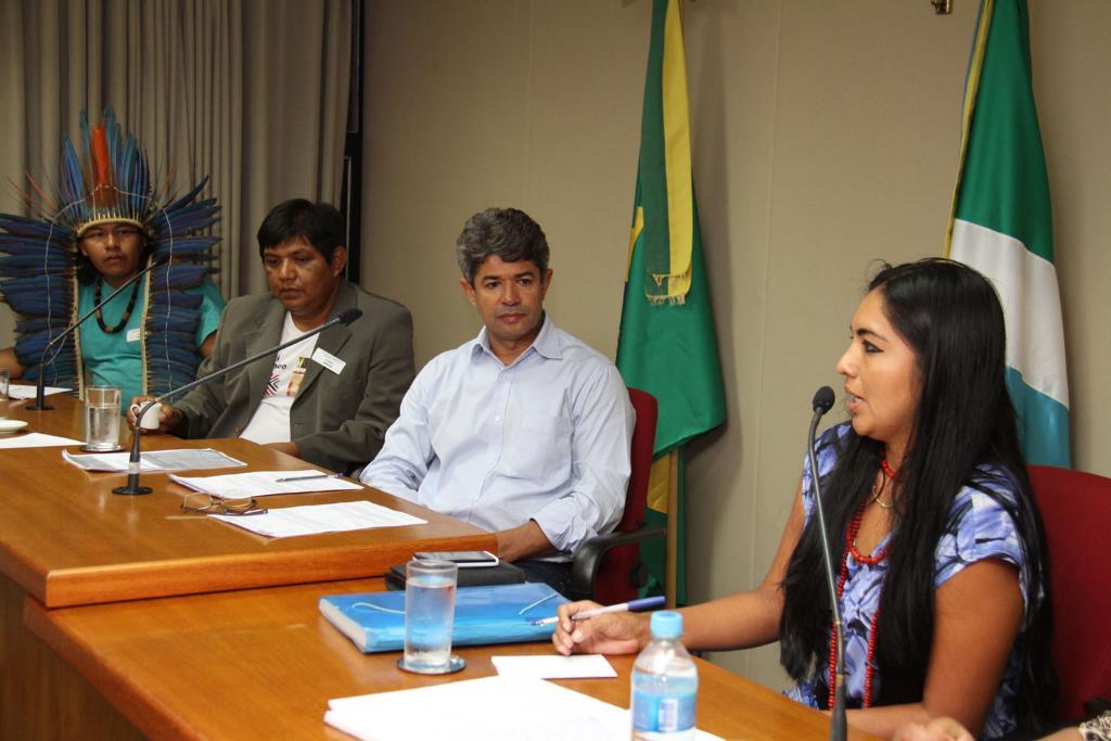 Imagem: Deputado Rinaldo recebeu os indígenas em nome da Comissão