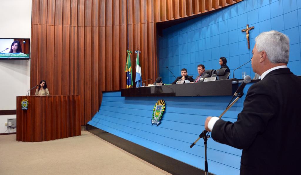 Imagem: Mara Caseiro apresentou moção de repúdio contra a atitude de protesto do sindicalista