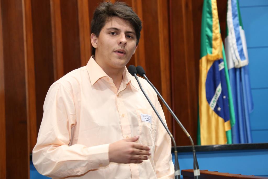 Imagem: Lucas Gandra fez um pronunciamento sobre o papel social dos estudantes