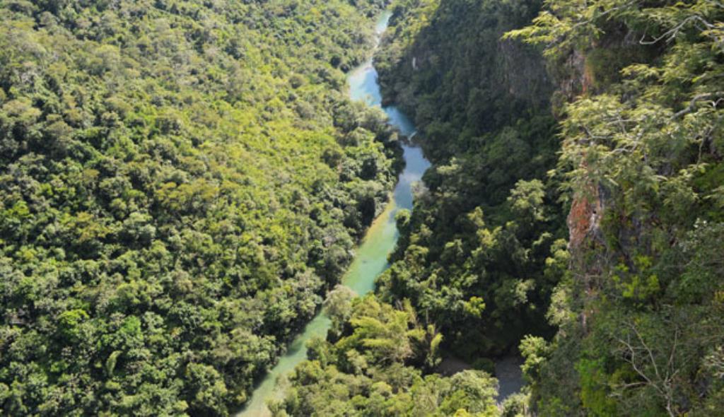 Imagem: Parque abriga Cachoeira Boca a Onça, a com maior queda d' água  do MS.